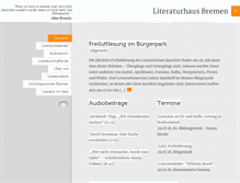 Tablet Screenshot of literaturhaus-bremen.de